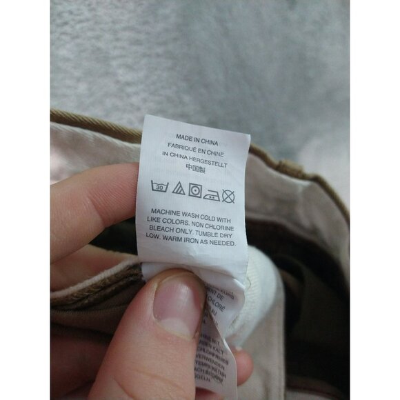 J Crew Pants Mens 32x34 Beige Chino Stretch 484 Flat Front Slim Fit Cotton - Picture 10 of 12